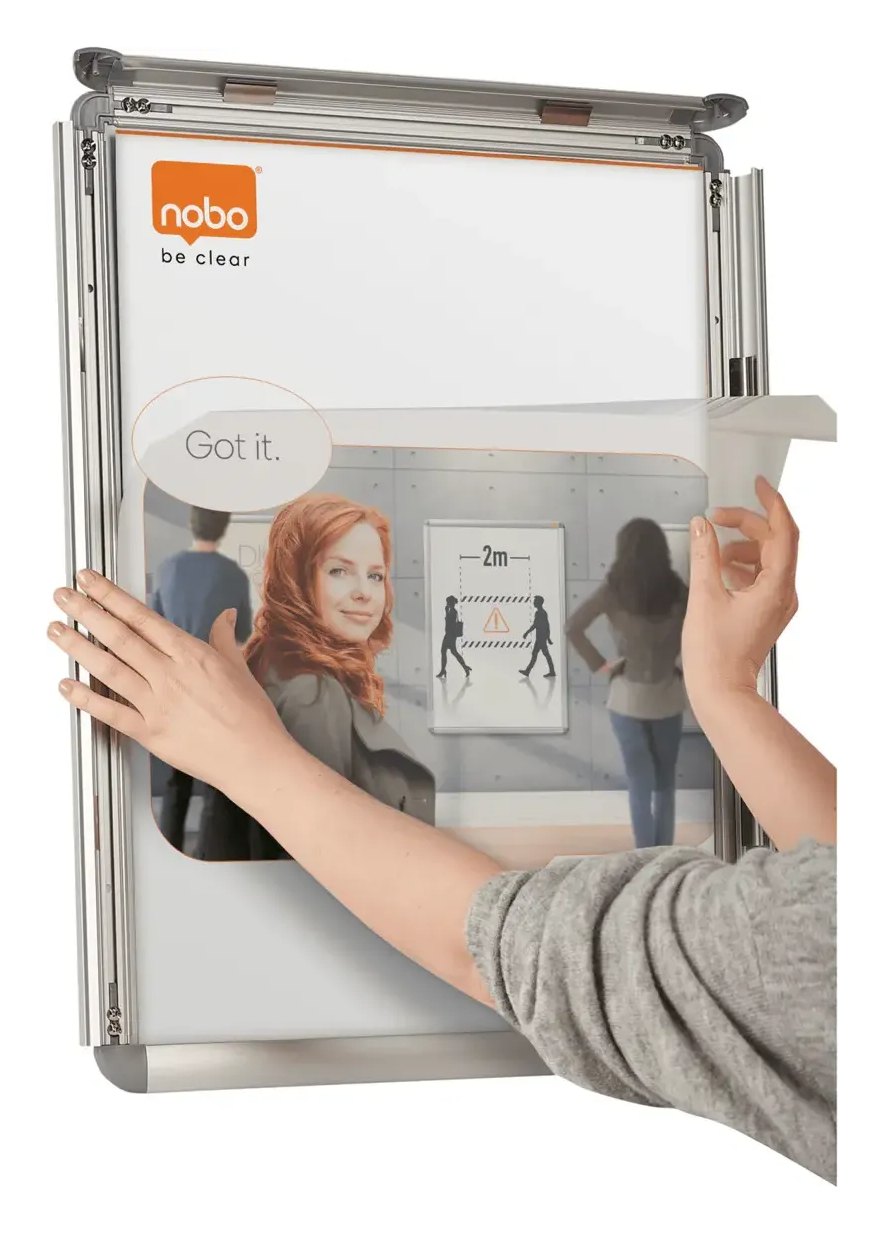 Nobo Premium Plus Poster Frame Sign Holder Replacement Cover 700 x 1000mm, view 4