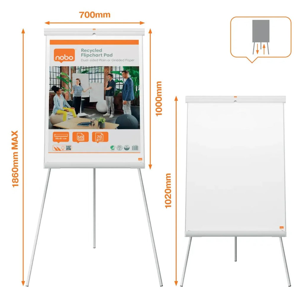 Nobo Premium Plus Tripod Steel Magnetic Whiteboard Easel, view 5