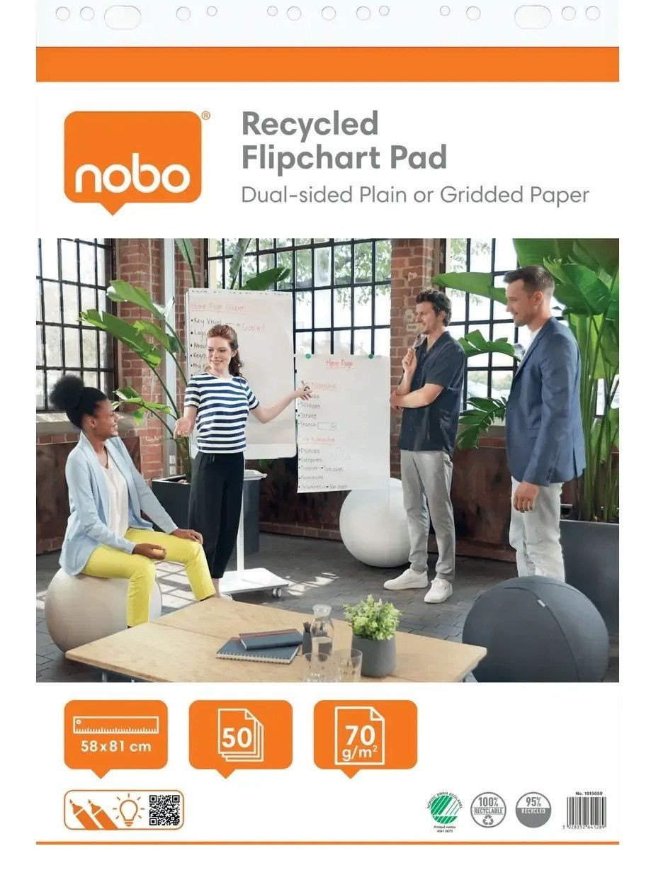 Nobo Recycled Flipchart Pad 58 x 81cm