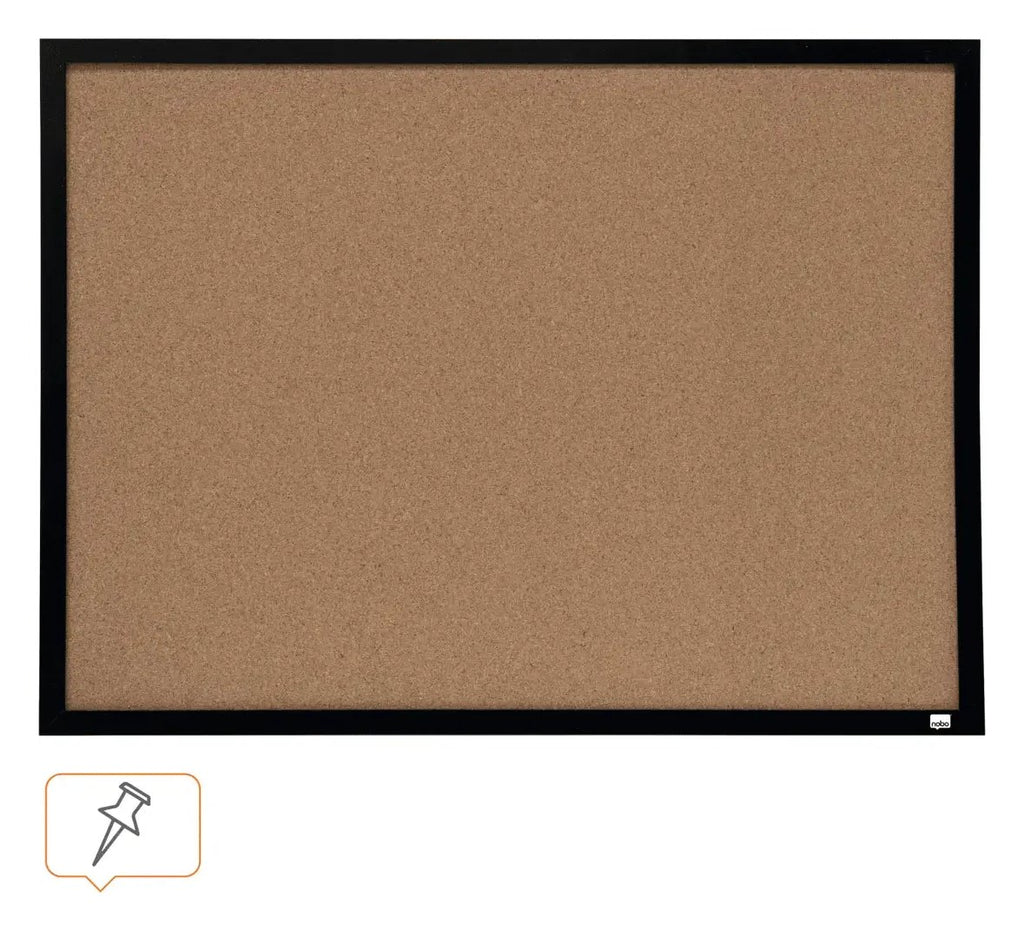 Nobo Small Cork Notice Board with Black Frame 585 x 430mm, view 3
