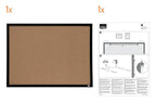 Nobo Small Cork Notice Board with Black Frame 585 x 430mm, view 7