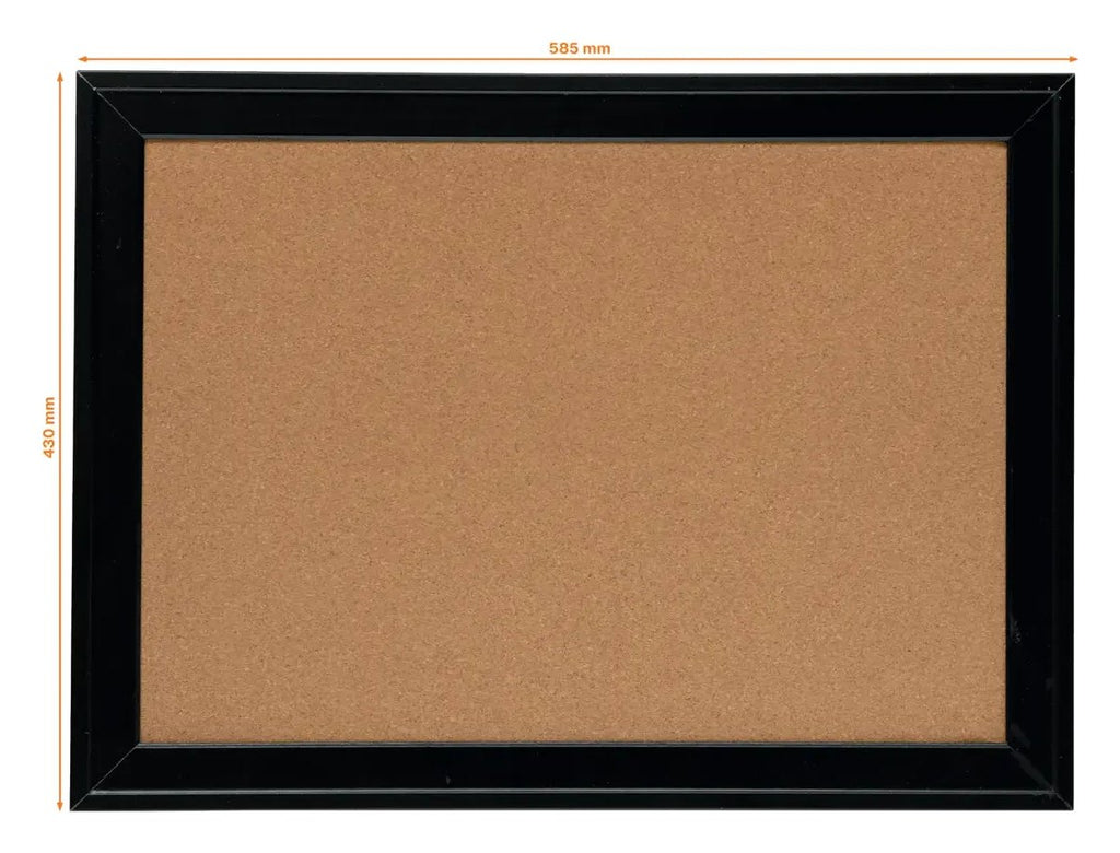 Nobo Small Cork Notice Board with Contemporary Black Frame 585 x 430mm, view 2
