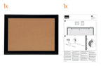 Nobo Small Cork Notice Board with Contemporary Black Frame 585 x 430mm, view 7