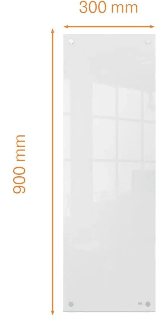 Nobo Small Glass Whiteboard Panel 300 x 900mm, view 4