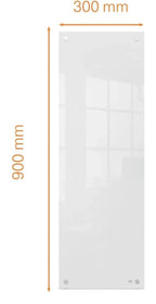 Nobo Small Glass Whiteboard Panel 300 x 900mm, view 4