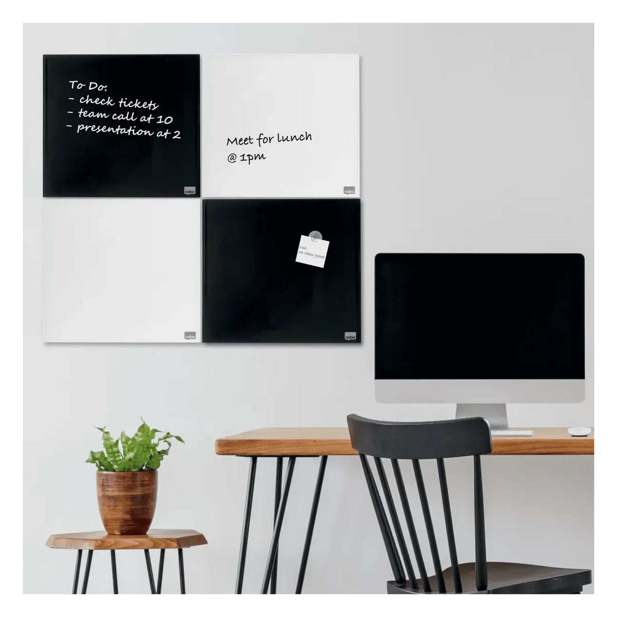 Nobo Small Magnetic Glass Whiteboard Tile, view 3