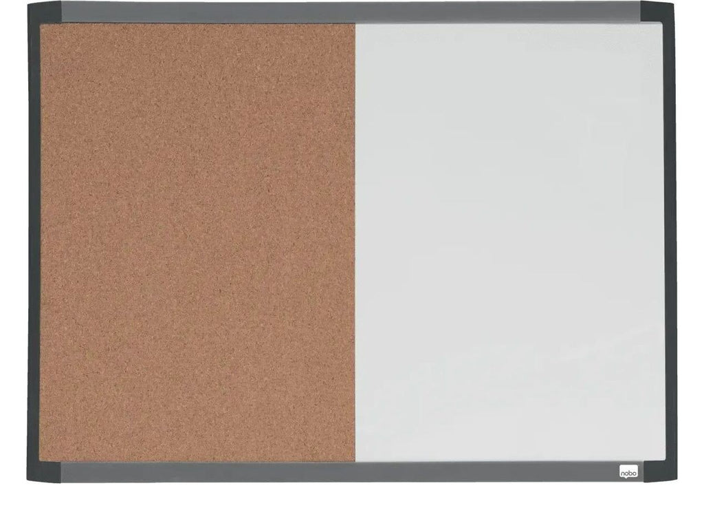 Nobo Small Magnetic Whiteboard and Cork Notice Board 585 x 430mm