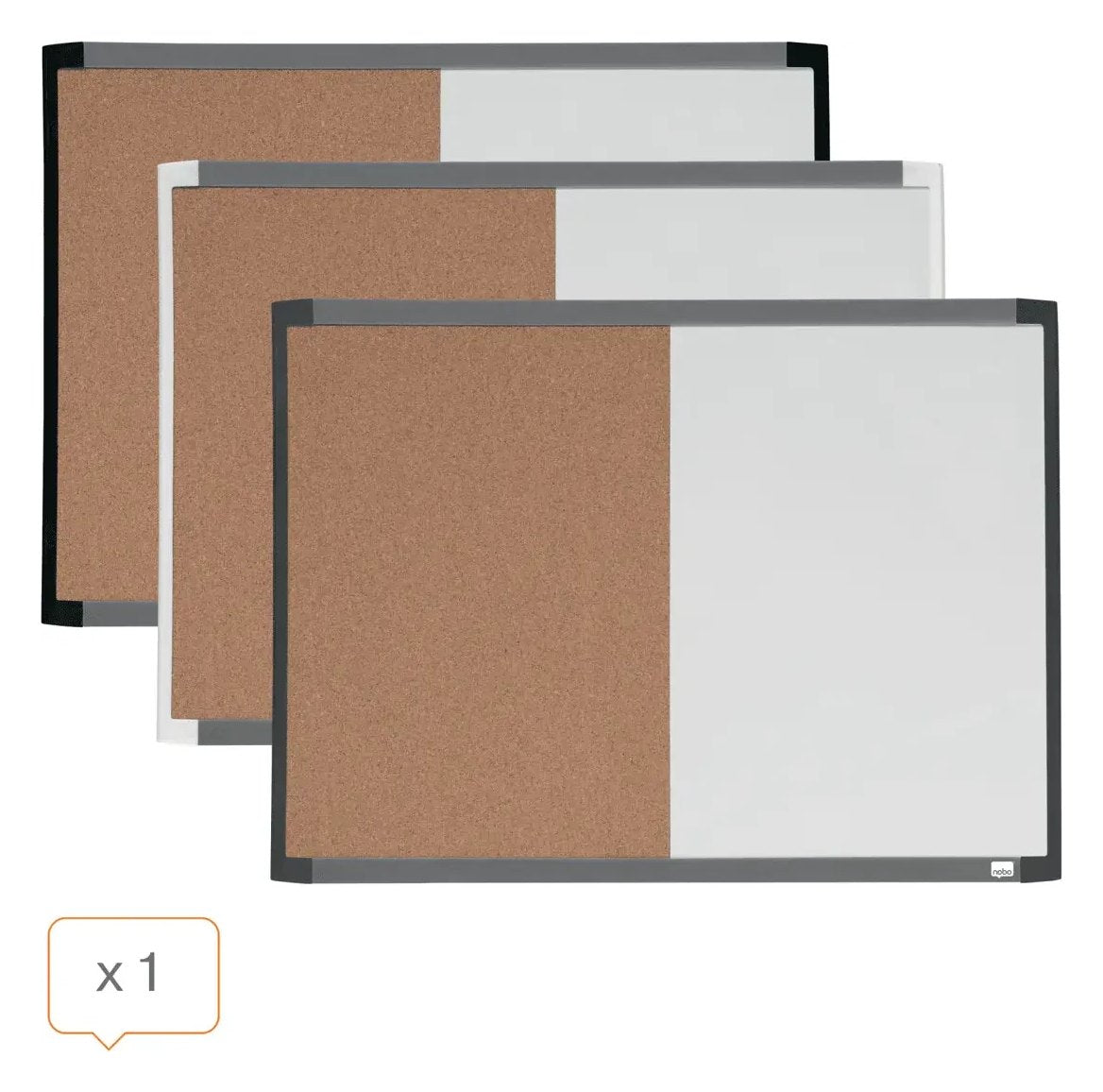 Nobo Small Magnetic Whiteboard and Cork Notice Board 585 x 430mm, view 10