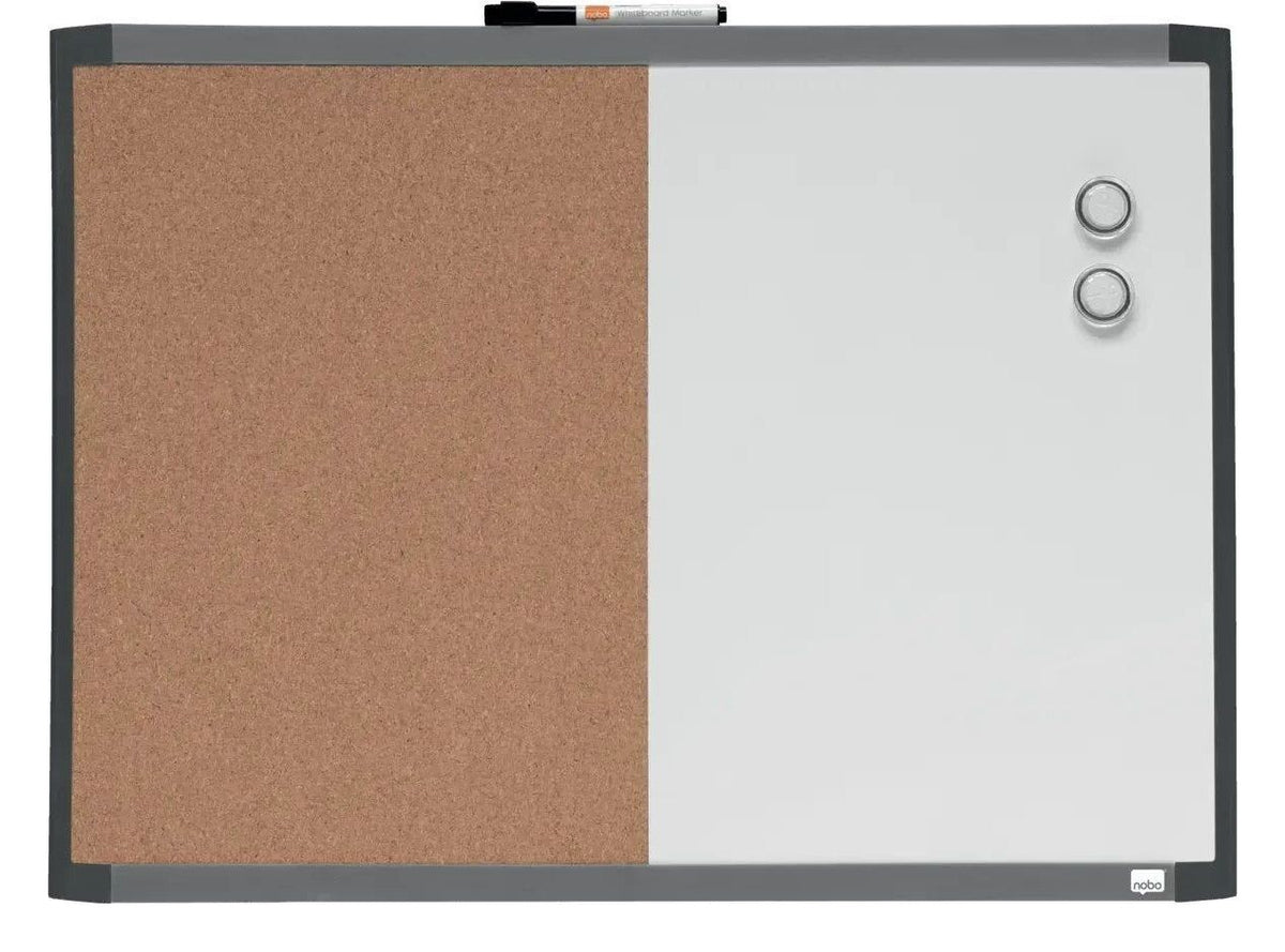 Nobo Small Magnetic Whiteboard and Cork Notice Board 585 x 430mm, view 4