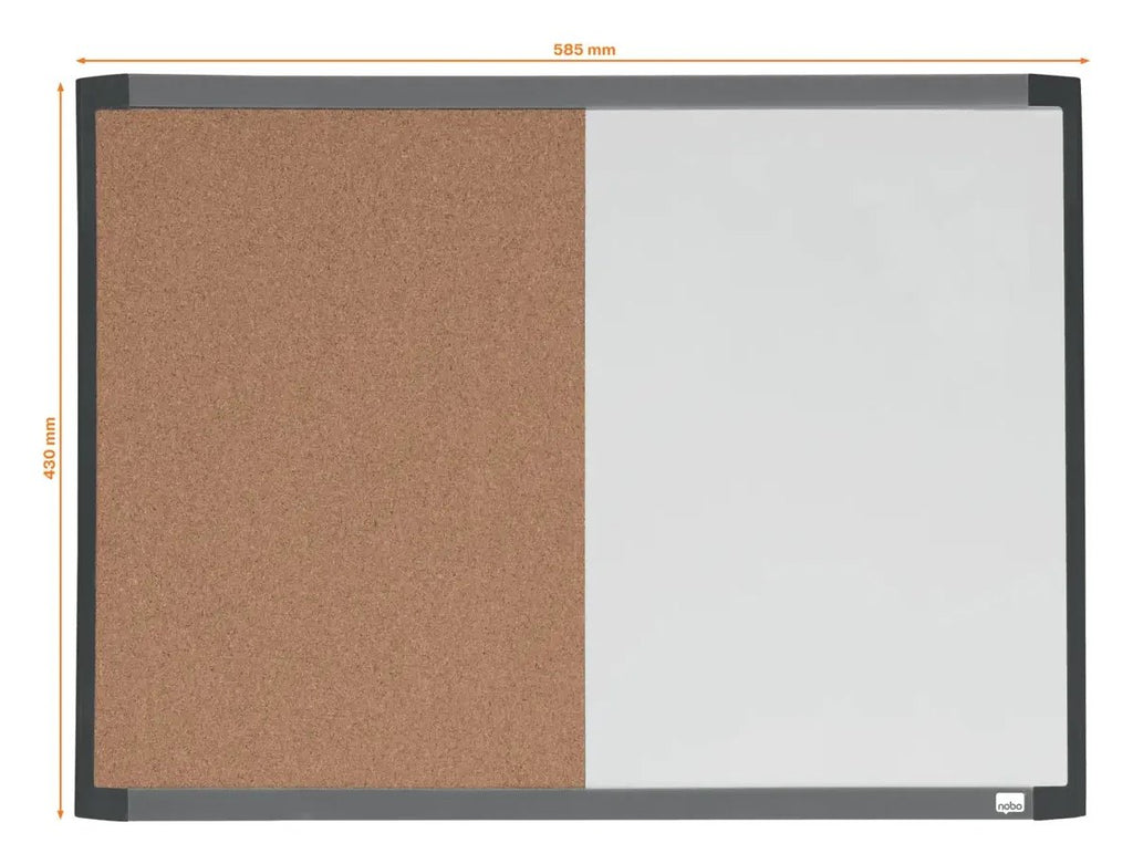 Nobo Small Magnetic Whiteboard and Cork Notice Board 585 x 430mm, view 7