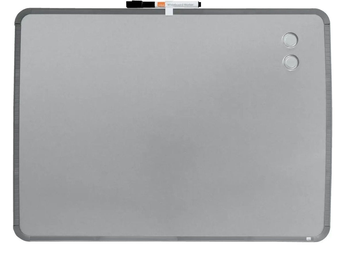 Nobo Small Magnetic Whiteboard Slim Silver Frame 580 x 430mm, view 2