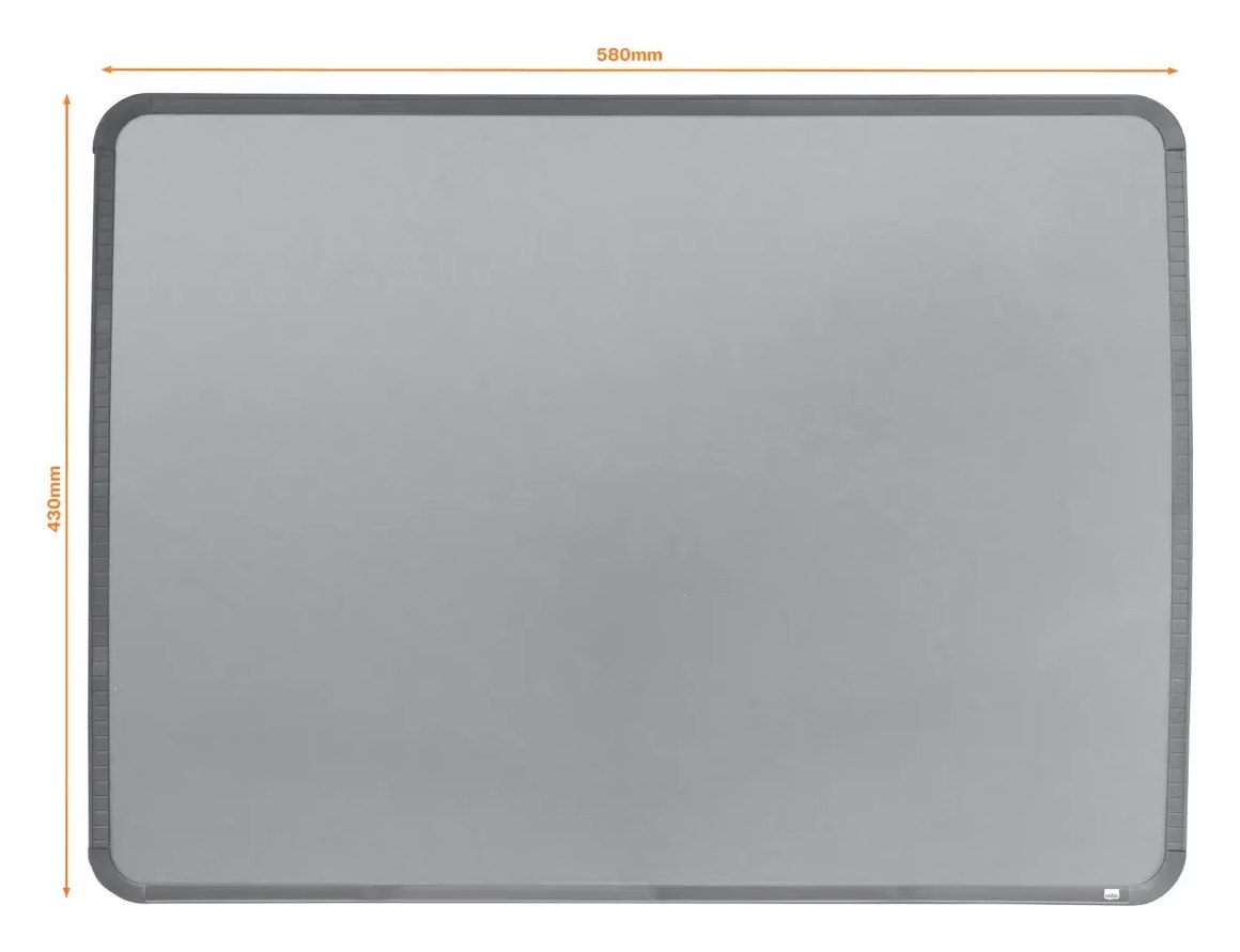 Nobo Small Magnetic Whiteboard Slim Silver Frame 580 x 430mm, view 3
