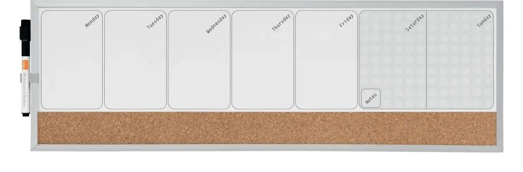 Nobo Small Magnetic Whiteboard Weekly Planner 585 x 190mm, view 2
