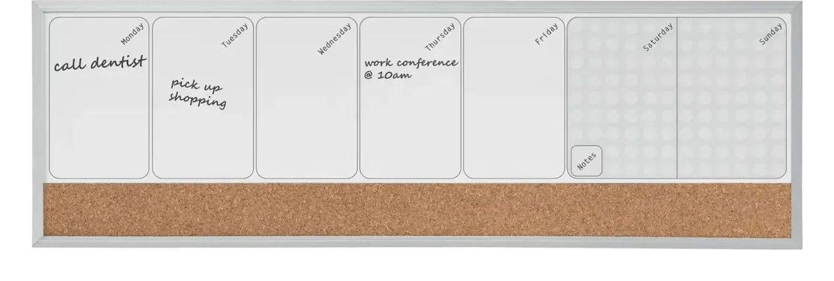 Nobo Small Magnetic Whiteboard Weekly Planner 585 x 190mm, view 7