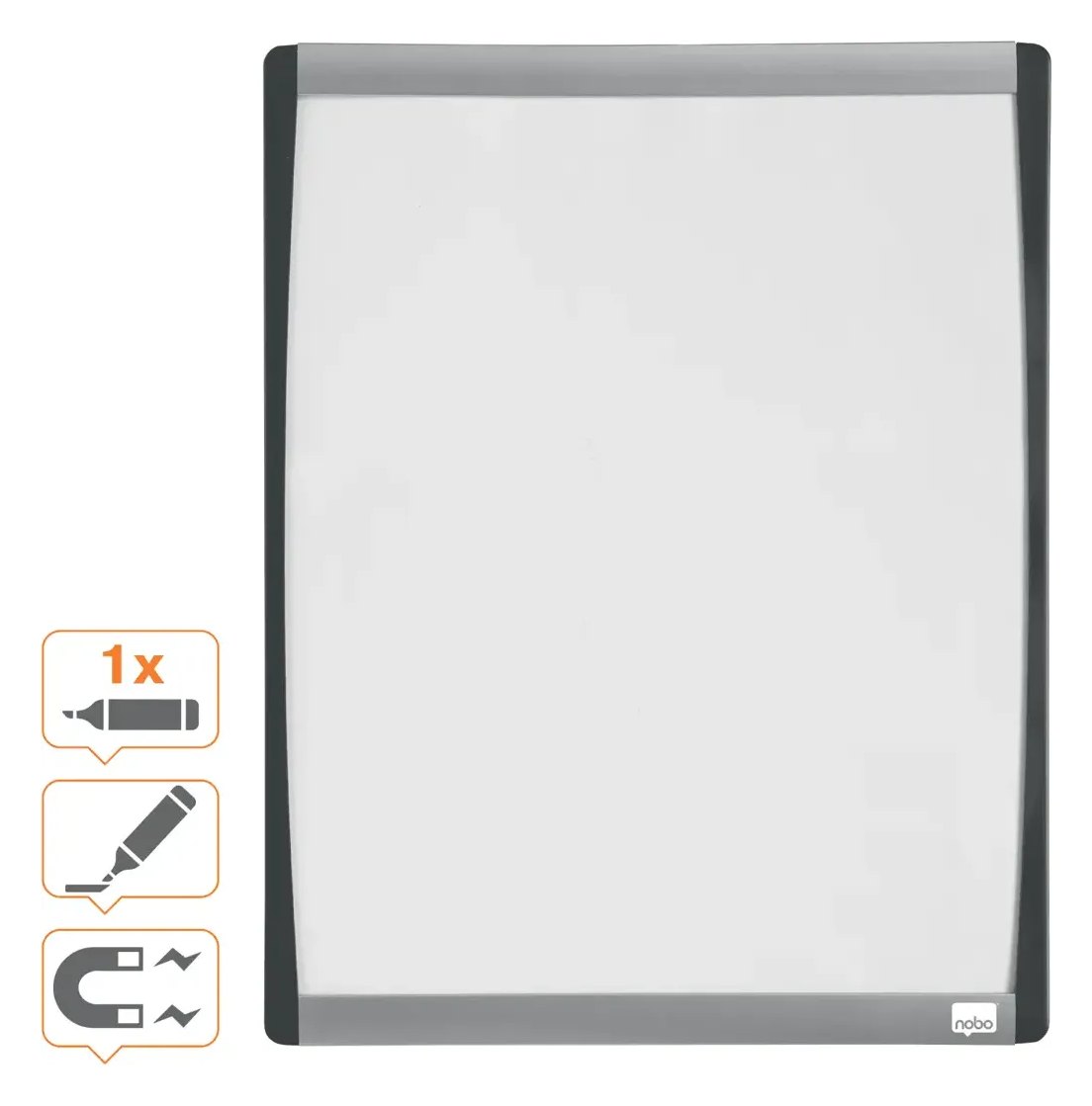Nobo Small Magnetic Whiteboard with Arched Frame, view 5