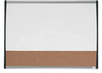 Nobo Small Magnetic Whiteboard with Cork Notice Board 585 x 430mm