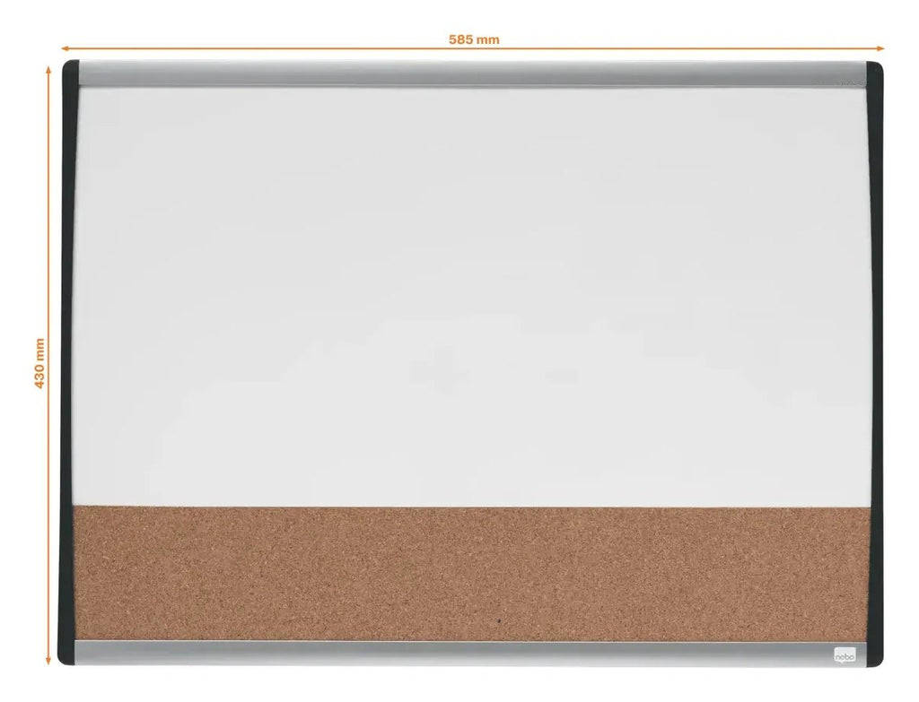 Nobo Small Magnetic Whiteboard with Cork Notice Board 585 x 430mm, view 3