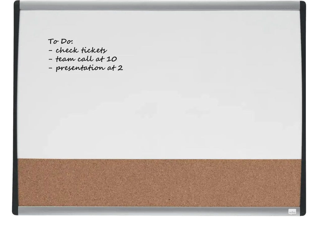 Nobo Small Magnetic Whiteboard with Cork Notice Board 585 x 430mm, view 7