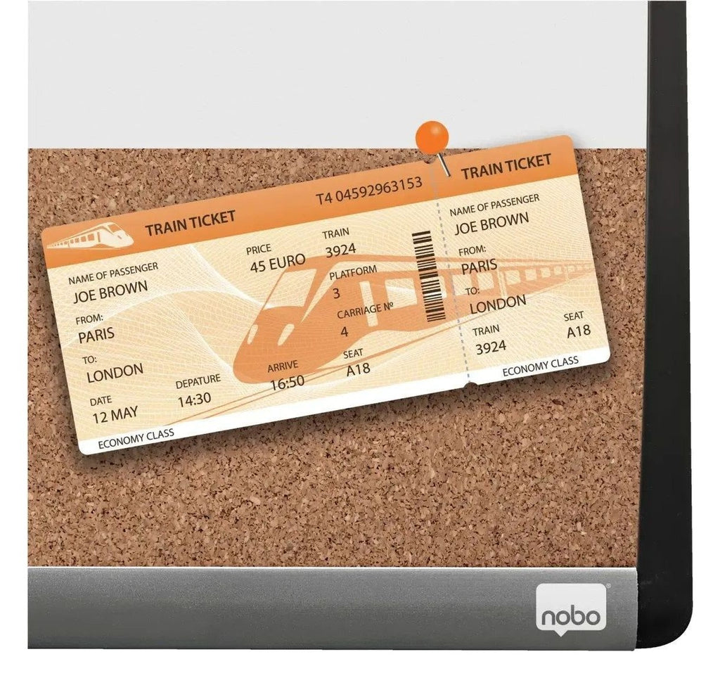 Nobo Small Magnetic Whiteboard with Cork Notice Board 585 x 430mm, view 8