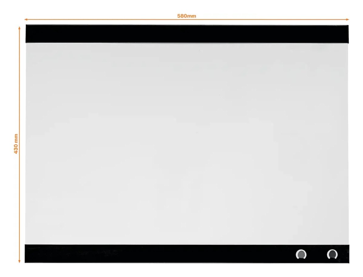 Nobo Small Magnetic Whiteboard with Note Clip 430 x 580mm, view 2