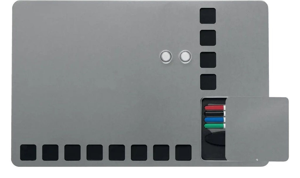 Nobo Small Magnetic Whiteboard with Pin Board Squares 610 x 390mm, view 2