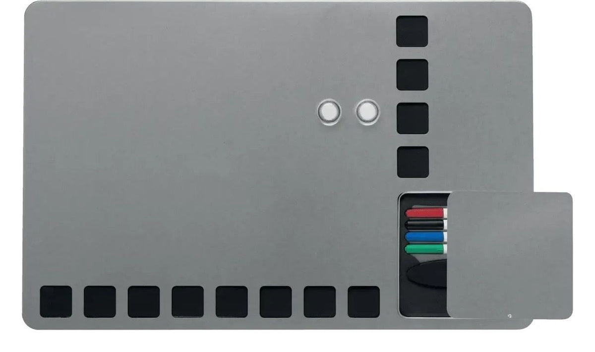 Nobo Small Magnetic Whiteboard with Pin Board Squares 610 x 390mm, view 2