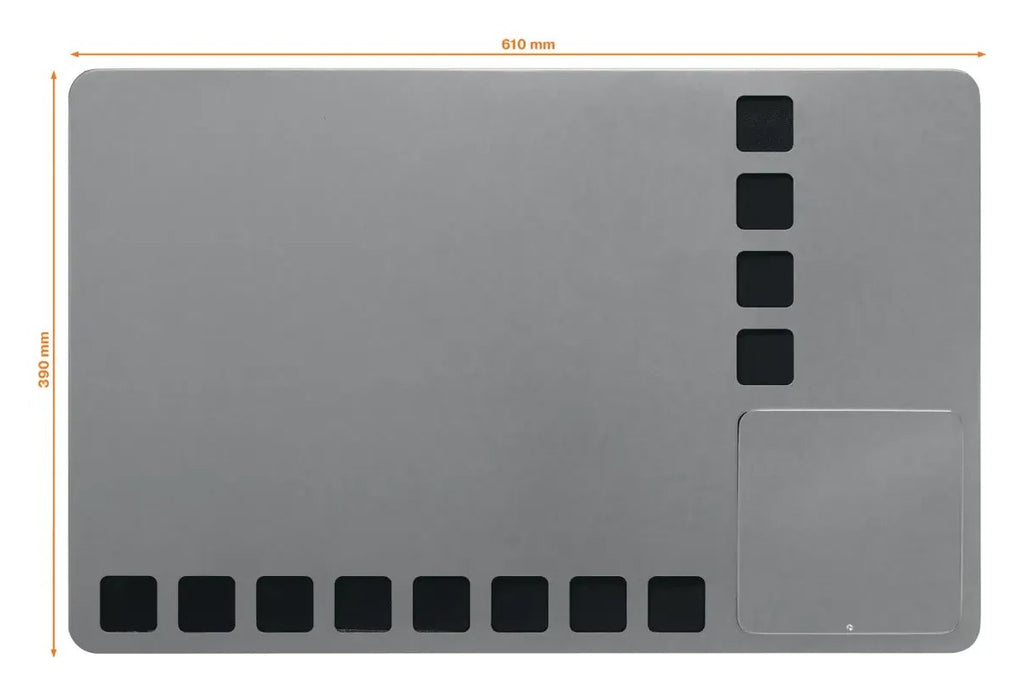 Nobo Small Magnetic Whiteboard with Pin Board Squares 610 x 390mm, view 4