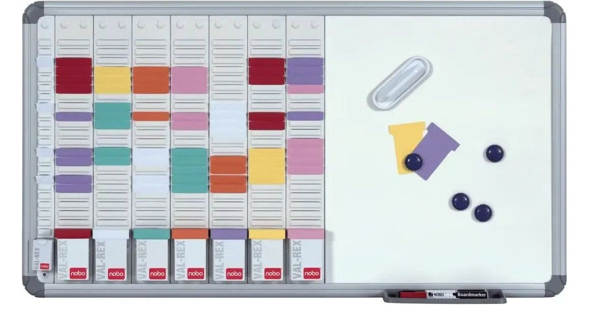 Nobo T-Card Planning Kit with Magnetic Whiteboard
