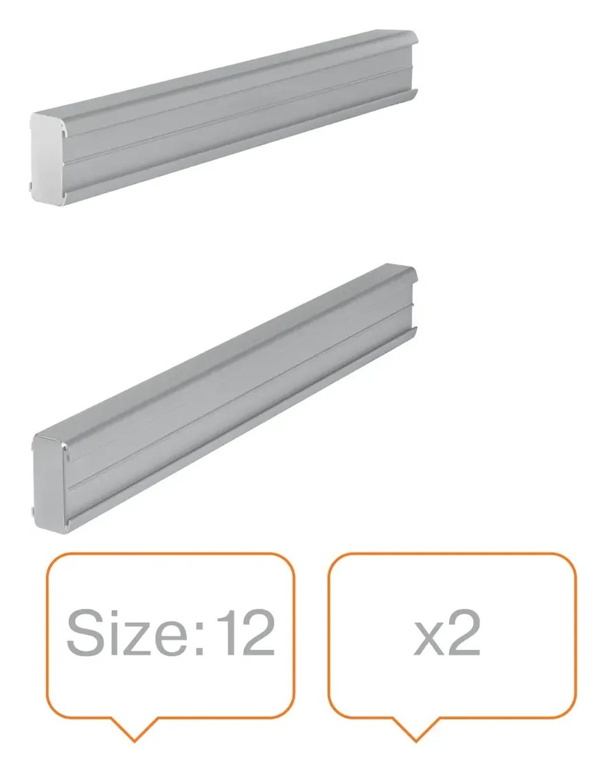 Nobo T-Card Support Rails, view 4