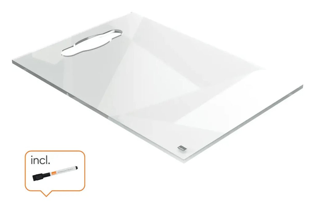 Nobo Transparent Acrylic Mini Portable Whiteboard Desktop Notepad A4, view 7