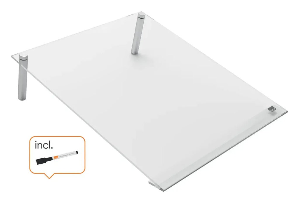 Nobo Transparent Acrylic Mini Whiteboard Slanted Desktop Writing Pad A4, view 5