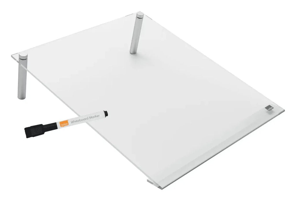Nobo Transparent Acrylic Mini Whiteboard Slanted Desktop Writing Pad A4, view 6