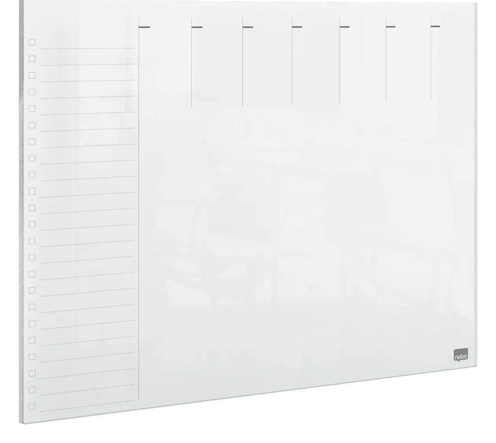 Nobo Transparent Acrylic Mini Whiteboard Weekly Planner Desktop or Wall Mounted