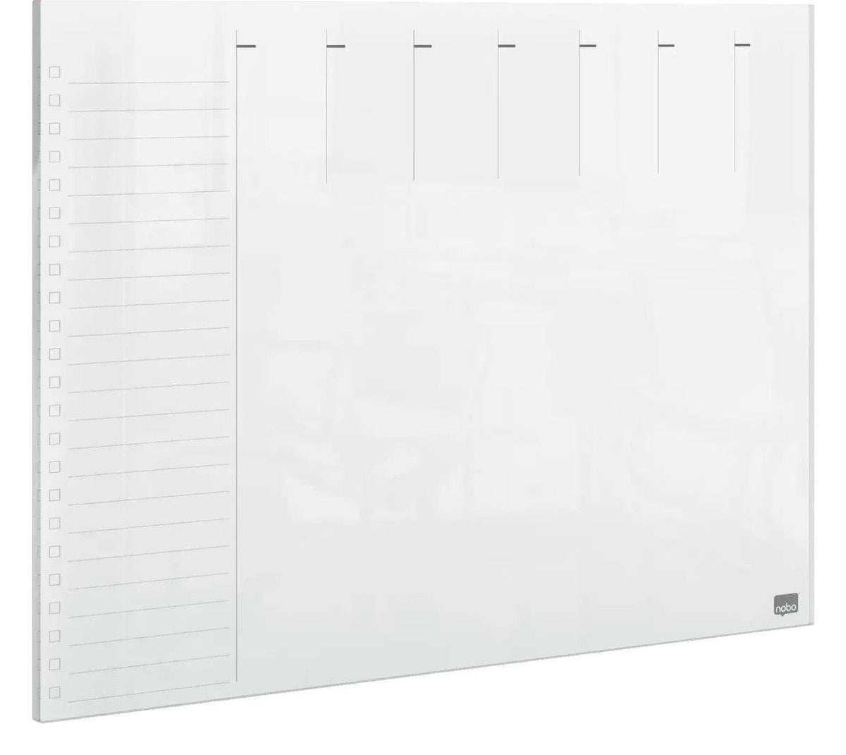 Nobo Transparent Acrylic Mini Whiteboard Weekly Planner Desktop or Wall Mounted