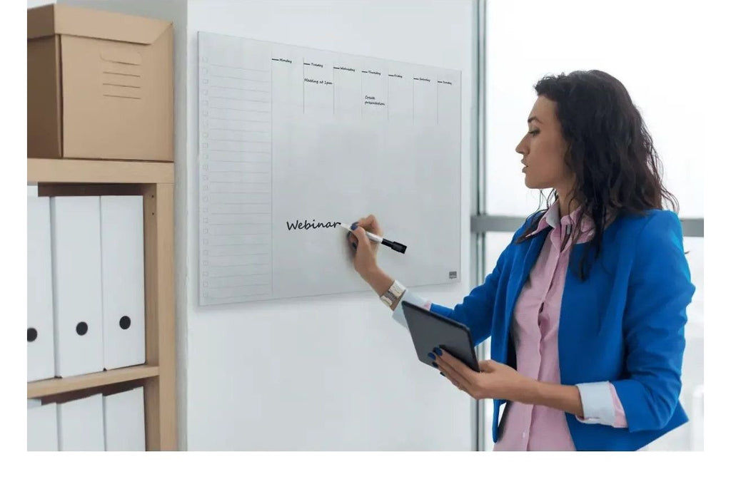 Nobo Transparent Acrylic Mini Whiteboard Weekly Planner Desktop or Wall Mounted, view 12