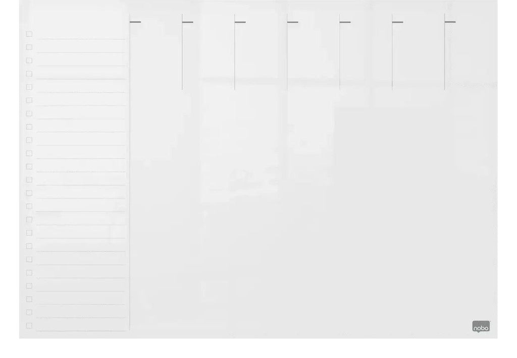 Nobo Transparent Acrylic Mini Whiteboard Weekly Planner Desktop or Wall Mounted, view 13