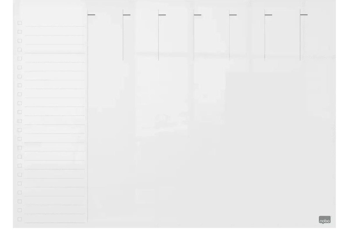 Nobo Transparent Acrylic Mini Whiteboard Weekly Planner Desktop or Wall Mounted, view 13