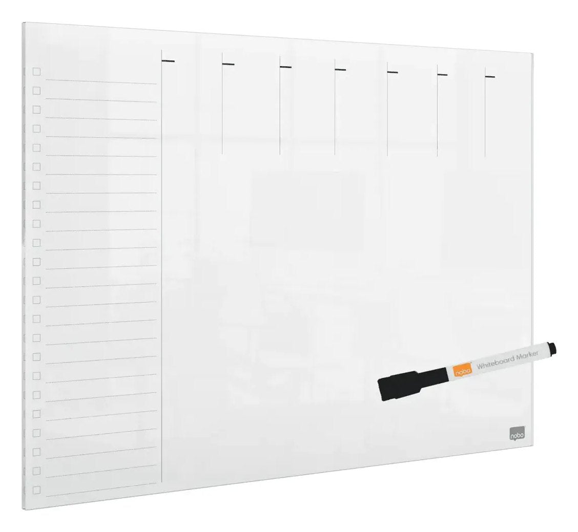 Nobo Transparent Acrylic Mini Whiteboard Weekly Planner Desktop or Wall Mounted, view 16
