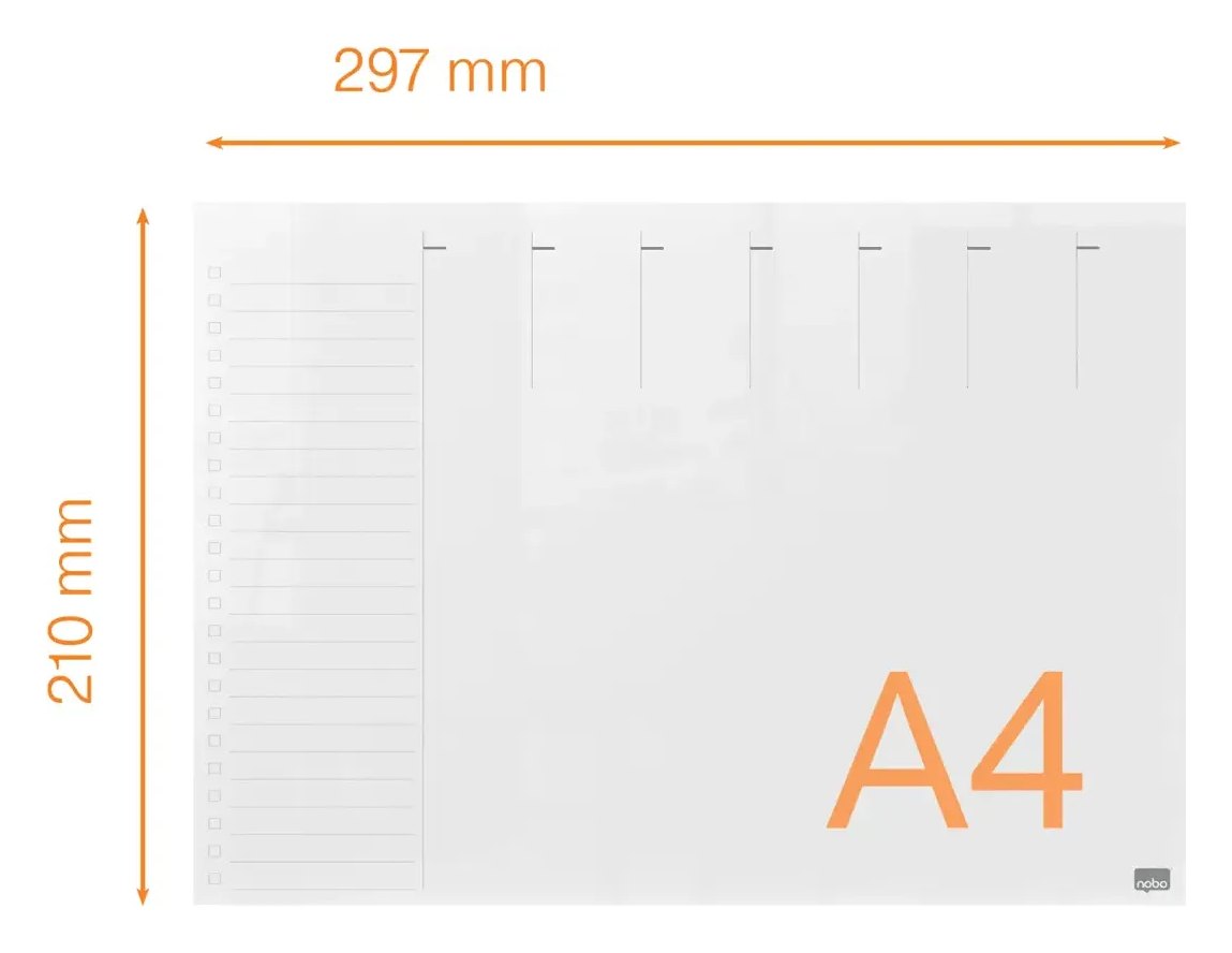 Nobo Transparent Acrylic Mini Whiteboard Weekly Planner Desktop or Wall Mounted, view 6