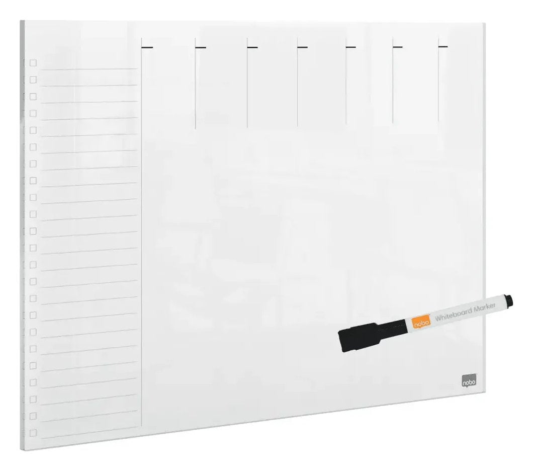 Nobo Transparent Acrylic Mini Whiteboard Weekly Planner Desktop or Wall Mounted, view 8