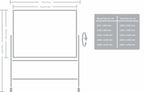 Non-Magnetic Mobile Swivel Whiteboard