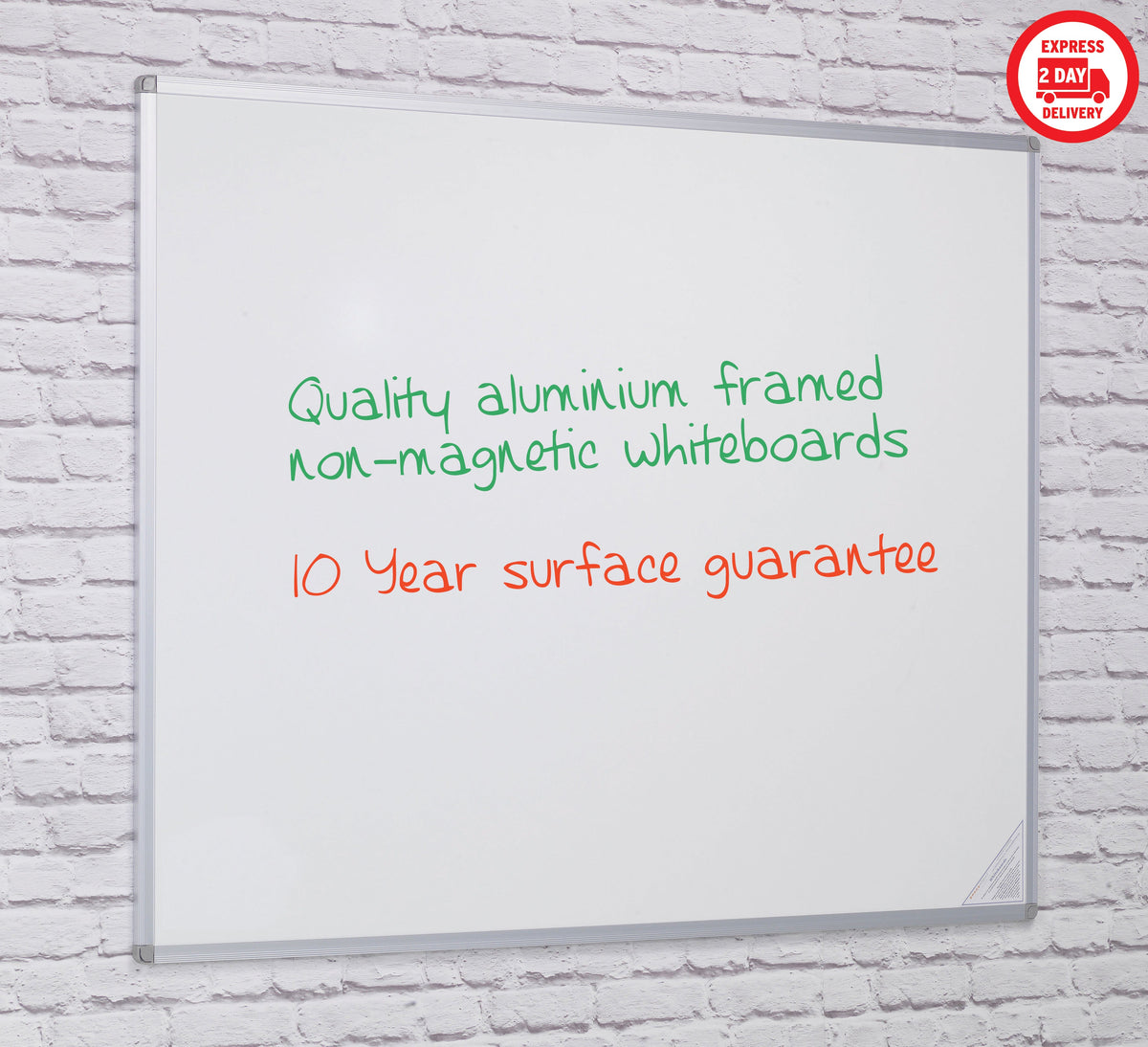 Non-Magnetic Whiteboard, Premium Surface