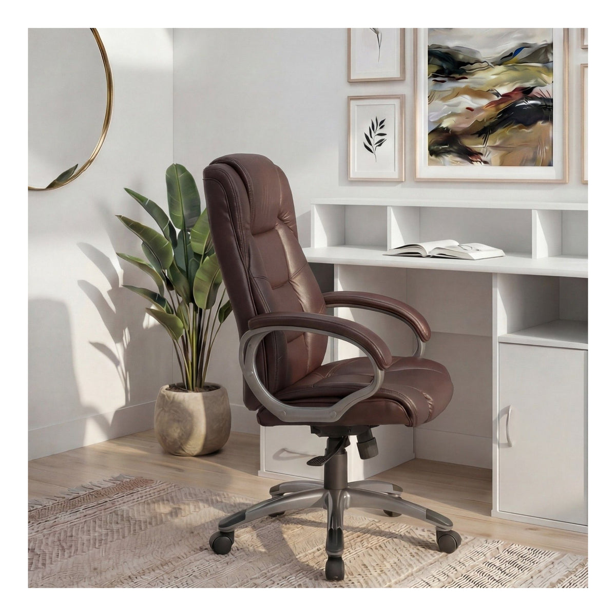 Northland Leather Soft Feel High Back Executive Chair, view 13
