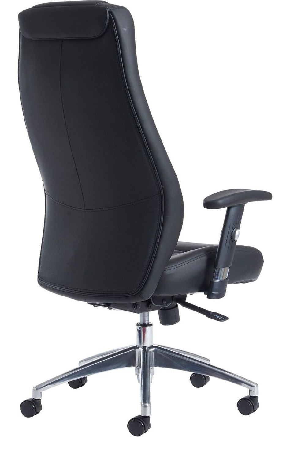 Odessa Faux Leather Executive Chair in black from the back