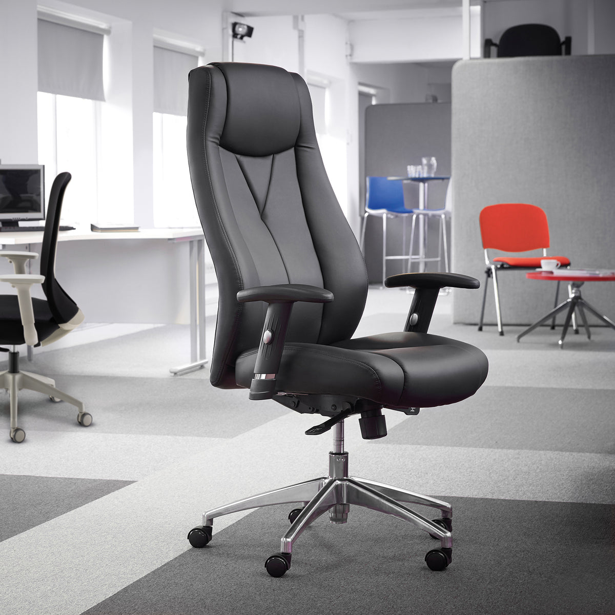 Odessa Faux Leather Executive Chair in an office