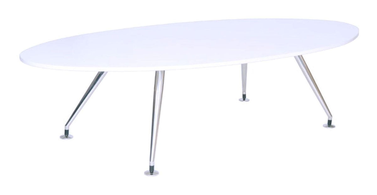 OFI White Oval Boardroom Table