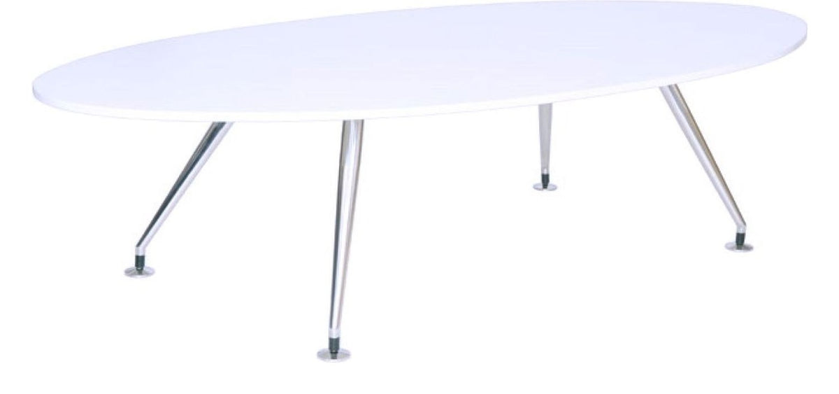 OFI White Oval Boardroom Table