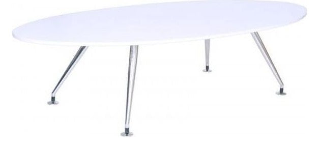 OFI White Oval Boardroom Table