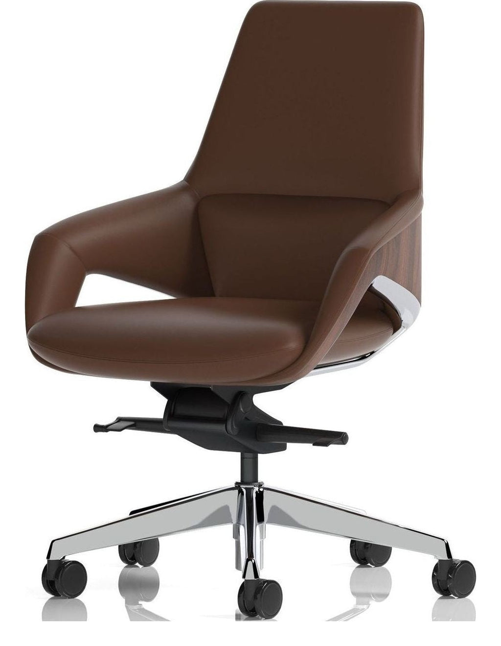 Olive High Back Executive Chair, brown, another view 2
