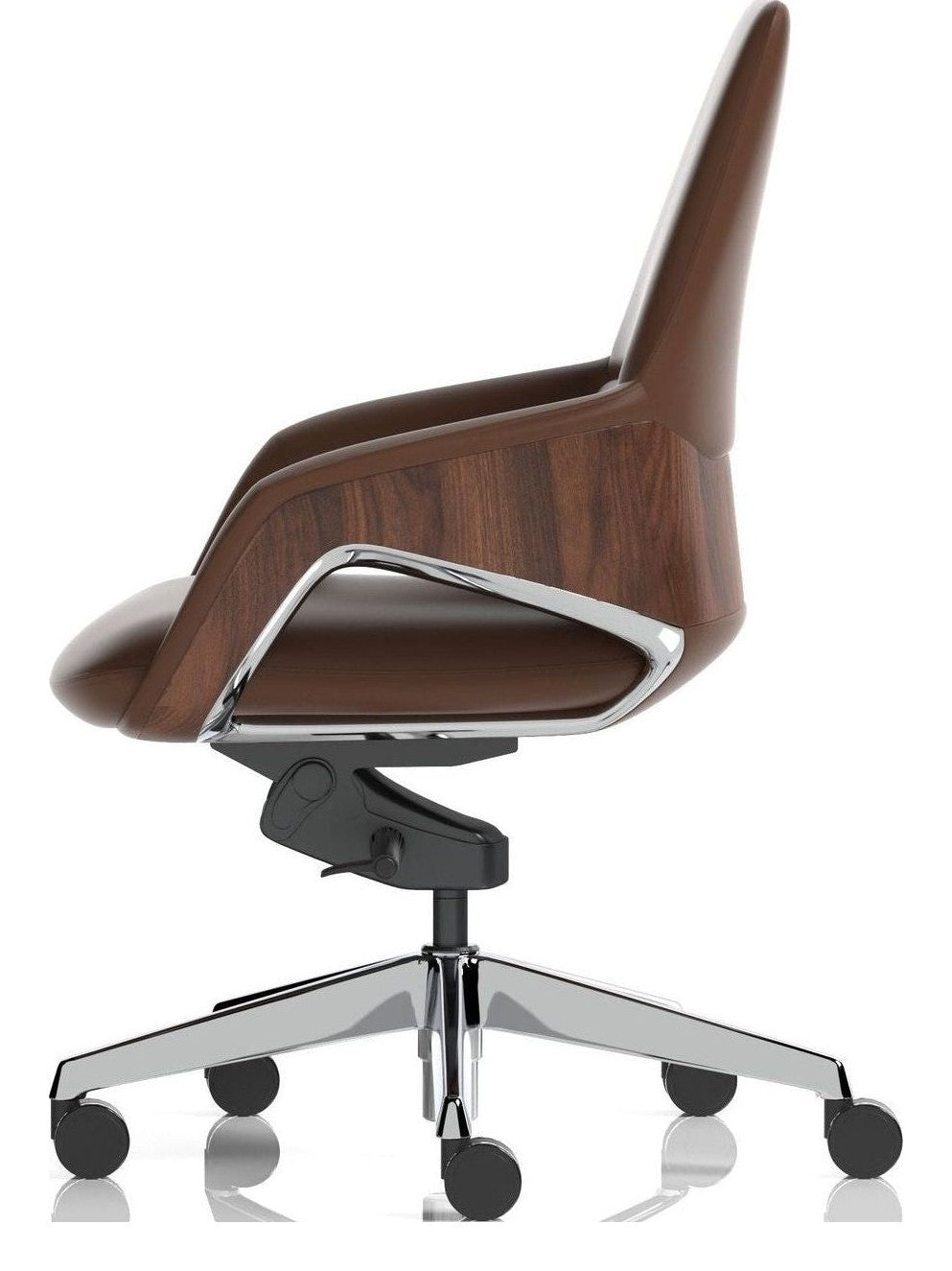 Olive High Back Executive Chair, brown, another view 3